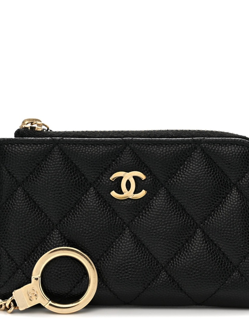 Chanel Classic Zipped Key Holder in Caviar Leather